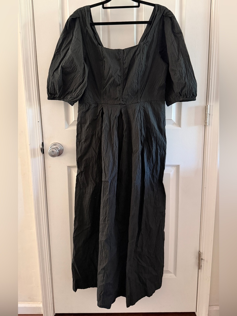 A New Day Black Puff Sleeve Dress Large